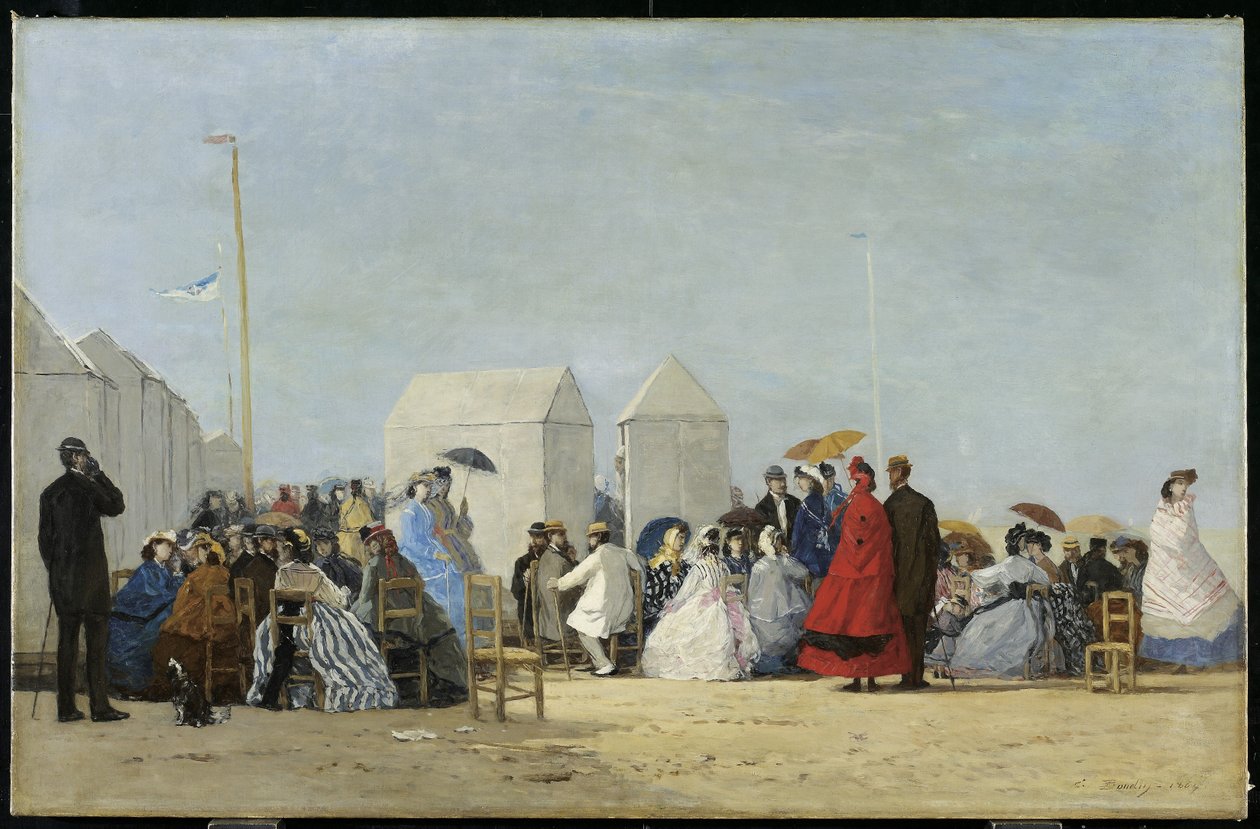 Strand nära Trouville, 1864 av Eugene Louis Boudin