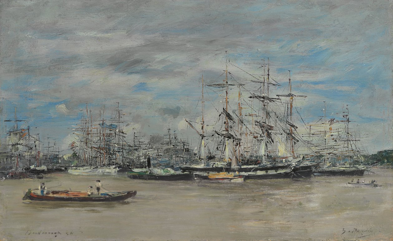 Bordeaux, hamnen, 1874 av Eugene Louis Boudin
