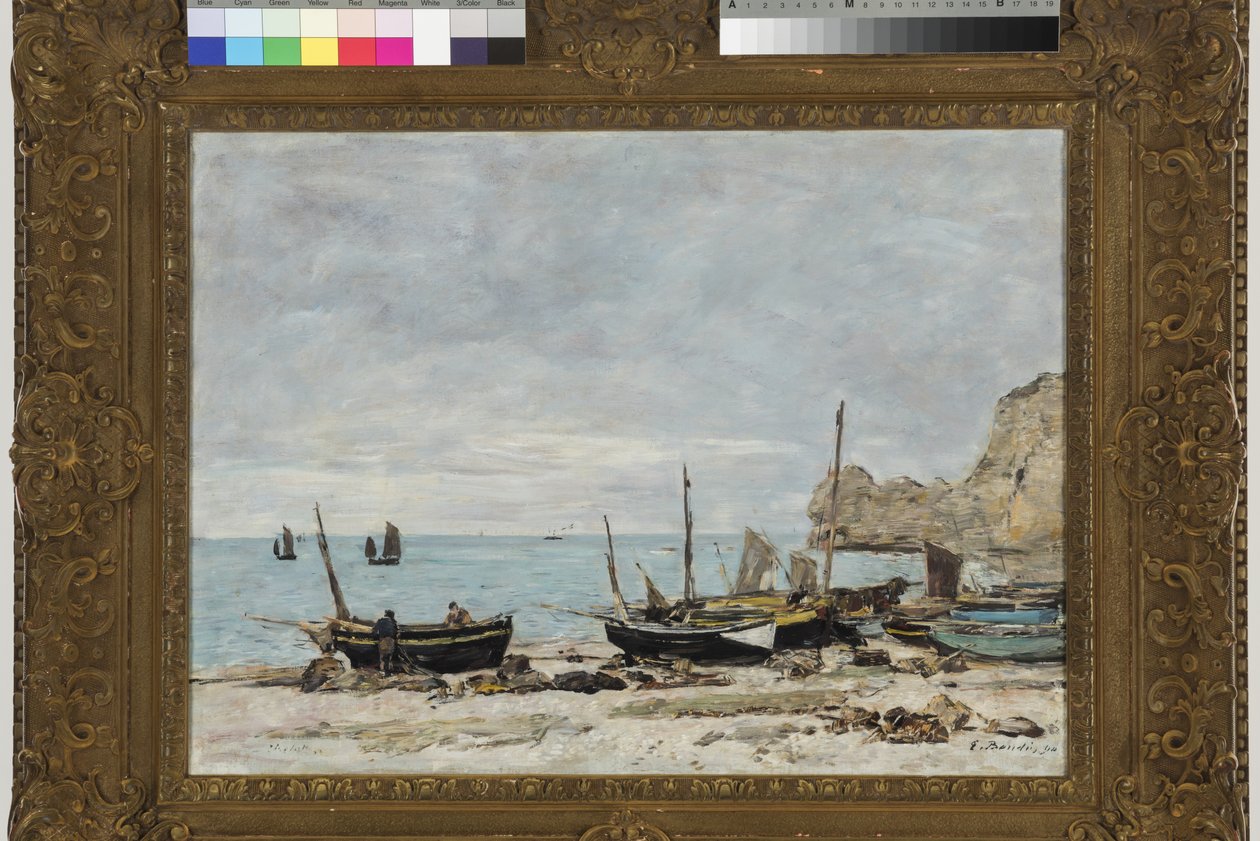 Étretat av Eugene Louis Boudin
