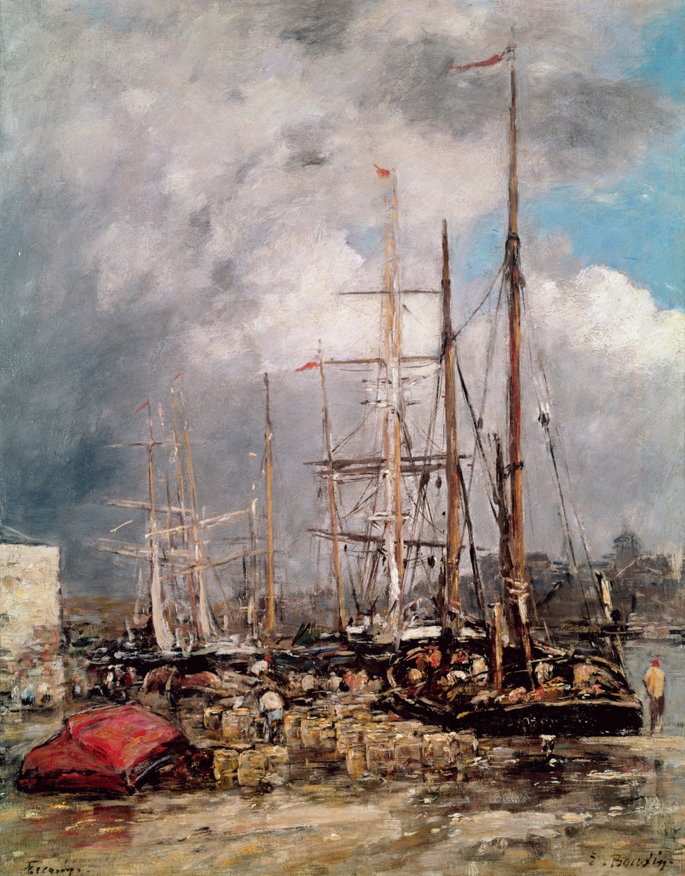 Fecamp, Sillfiskare, 1892-94 av Eugene Louis Boudin