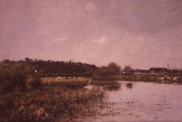 På stranden av Touques av Eugene Louis Boudin