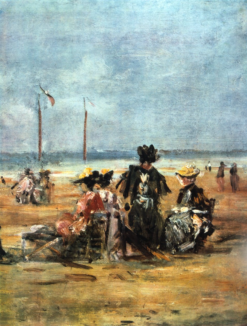 På stranden, detalj, 1880 av Eugene Louis Boudin