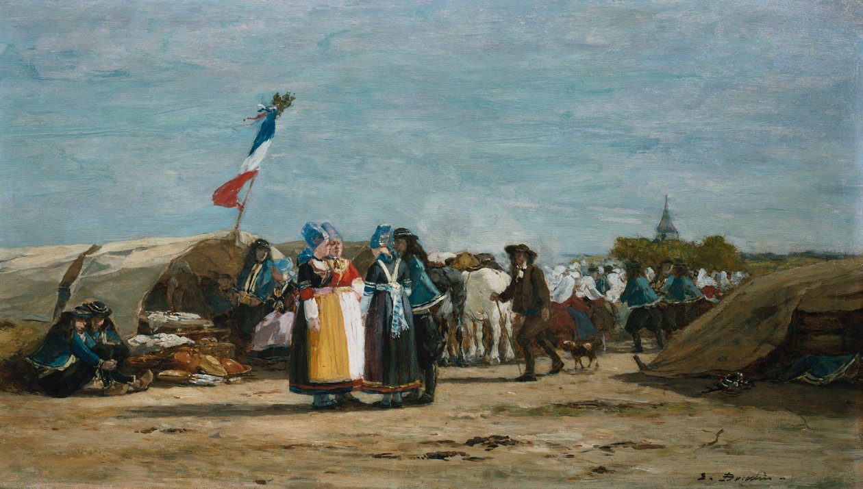 Pilgrimsfärd i Finistere, Bretagne av Eugene Louis Boudin