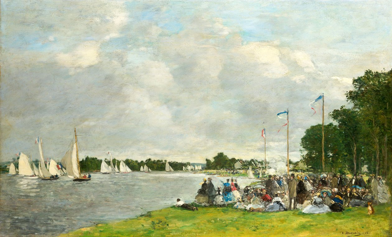 Regatta i Argenteuil, 1866. av Eugene Louis Boudin