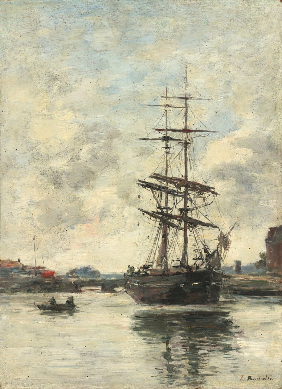 Skepp på Touques, ca. 18881895. av Eugene Louis Boudin