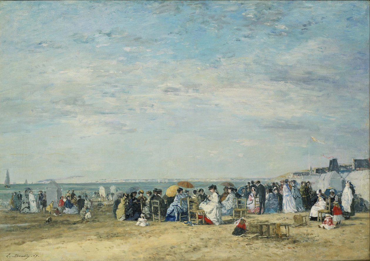 Stranden i Trouville av Eugene Louis Boudin