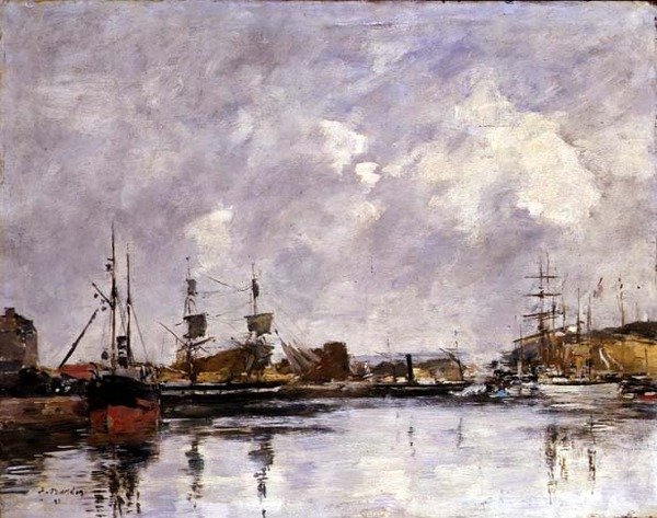 Hamnen i Dunkirk av Eugene Louis Boudin