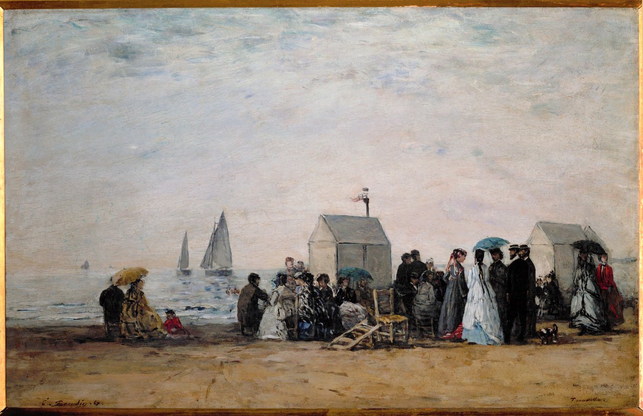 Stranden vid Trouville av Eugene Louis Boudin