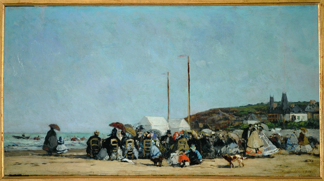 Stranden vid Trouville av Eugene Louis Boudin