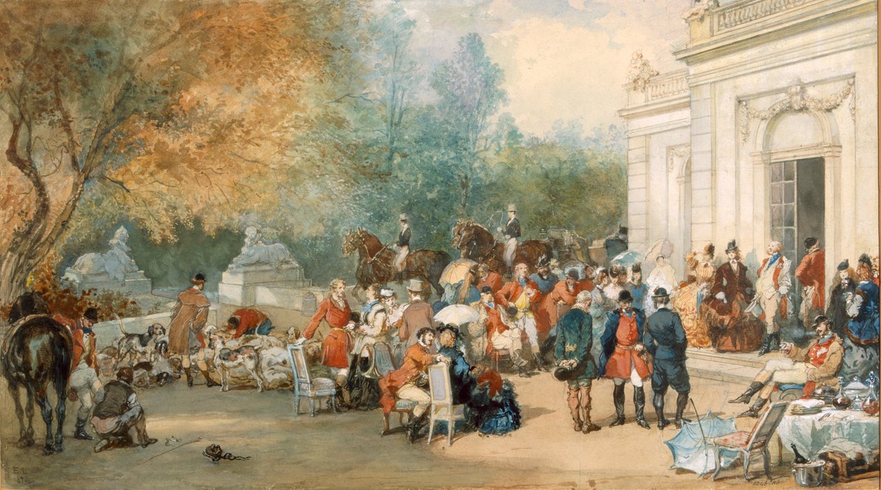 En jaktfrukost i England, 1870 av Eugene Louis Lami