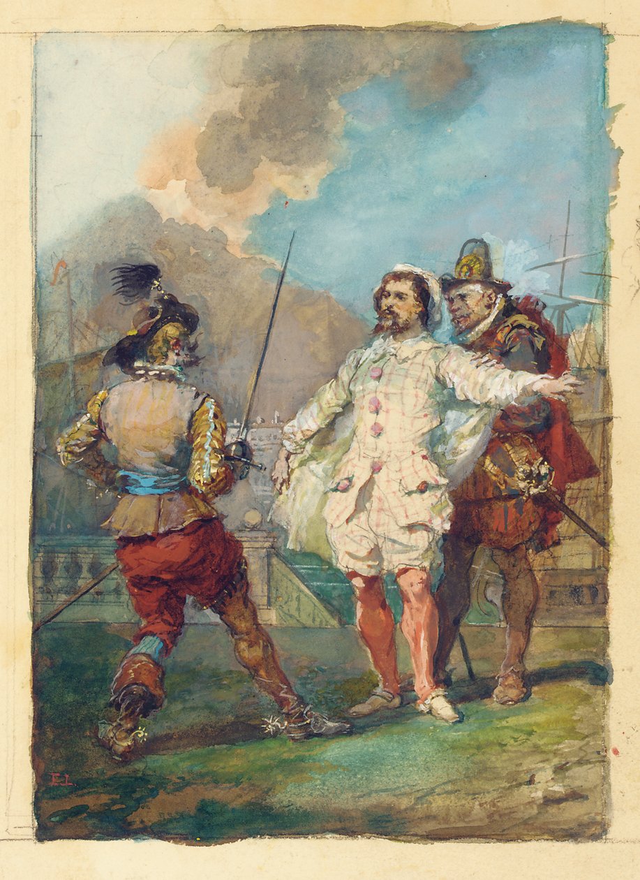 "The Trickery of Scapin", efter Moliere av Eugene Louis Lami
