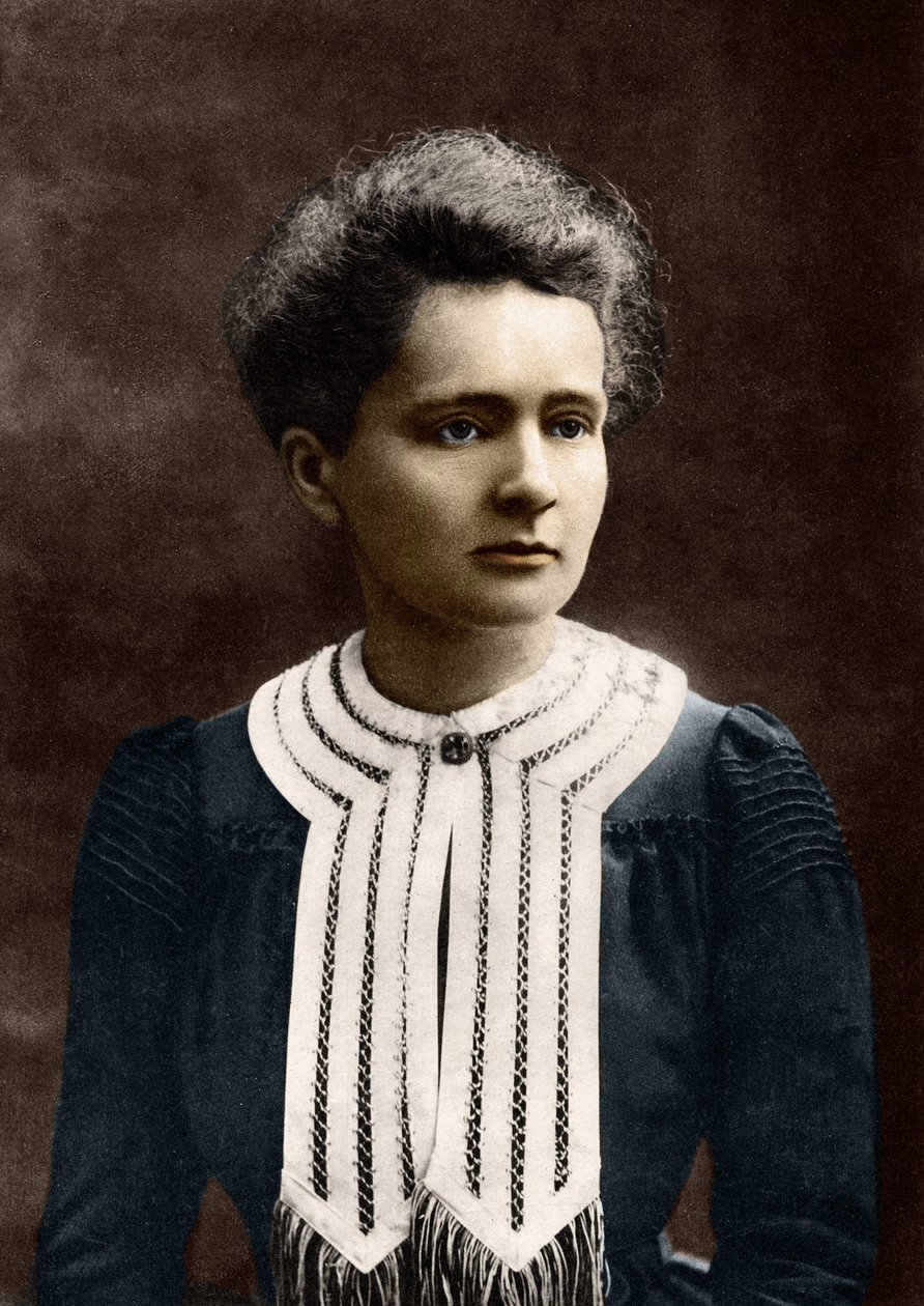 Porträtt av Marie Curie 1867-1934 av Eugene Pirou
