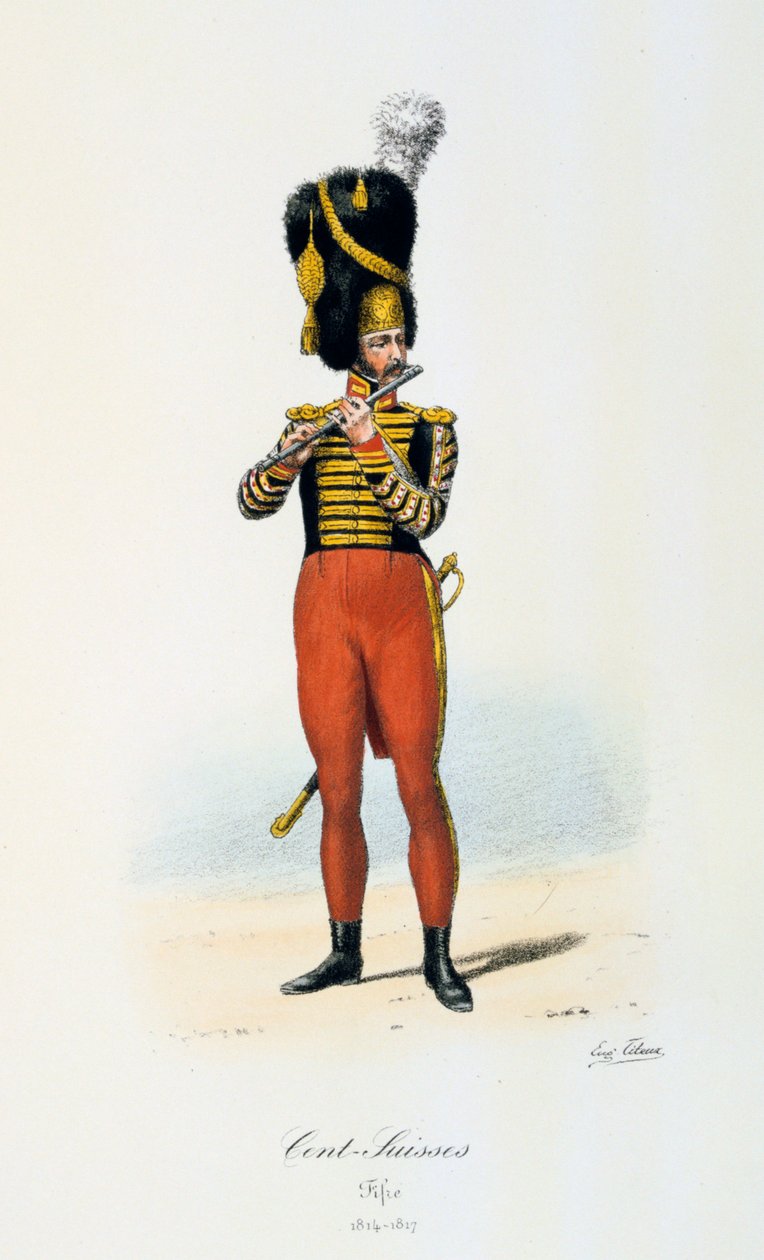 Schweiziska cent, Fifer, 1814-17 av Eugene Titeux