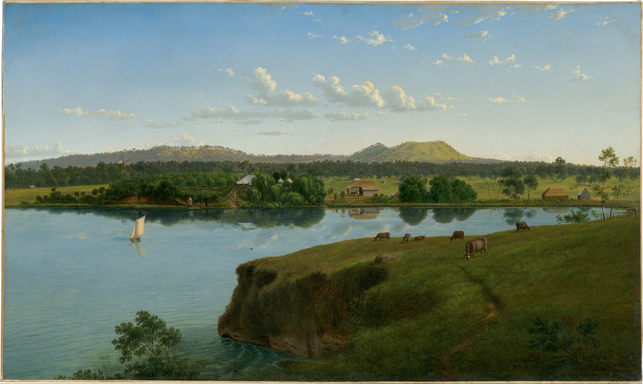 Purrumbete från andra sidan sjön av Eugene von Guérard