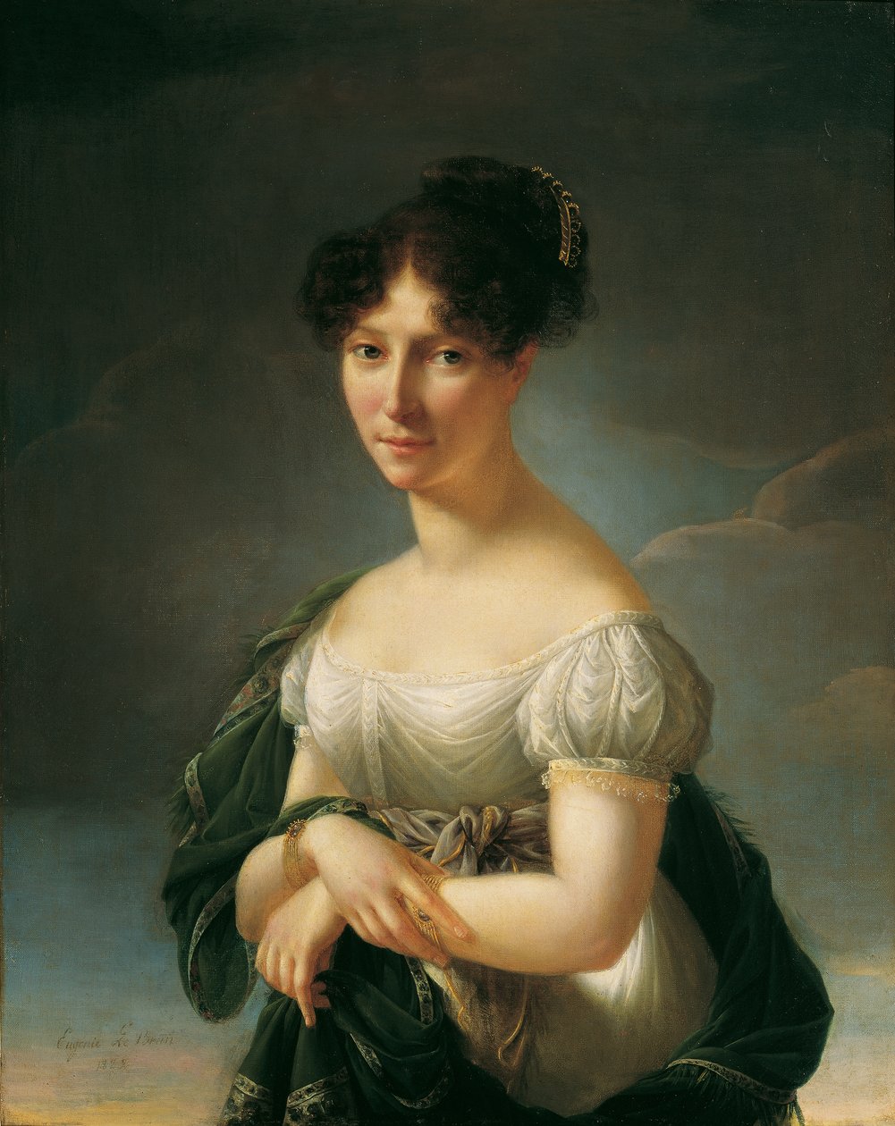 porträtt av en dam av Eugenie le Brun