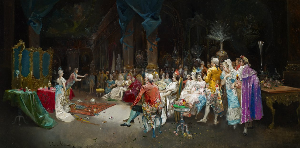 Magikern på palatset av Eugenio Lucas Villaamil