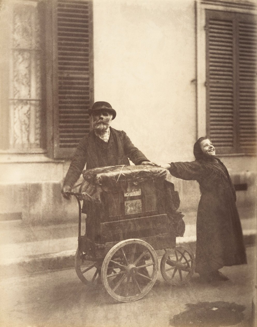 Organ-grinder av Eugène Atget