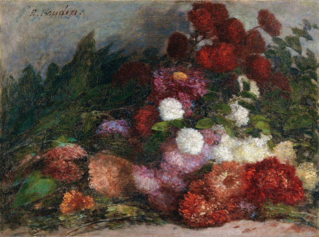 Kasta blommor av Eugene Louis Boudin