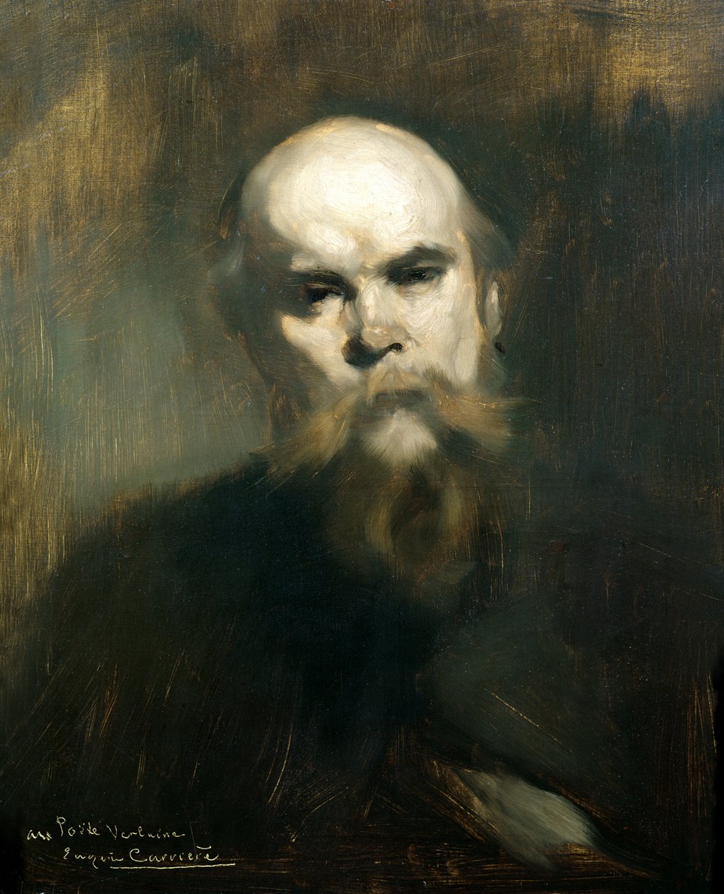 Porträtt av Paul Verlaine (1844-96) 1890 av Eugène Carrière