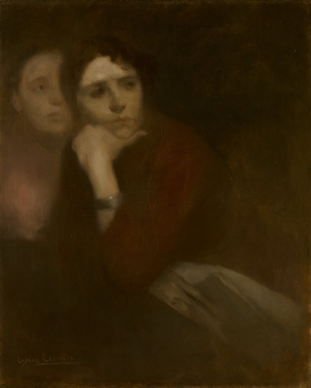 Två kvinnor, ca 1895 av Eugène Carrière