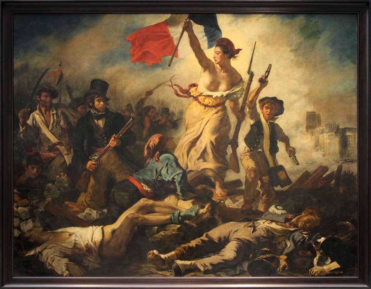 0 Frihet som leder folket av Ferdinand Victor Eugene Delacroix