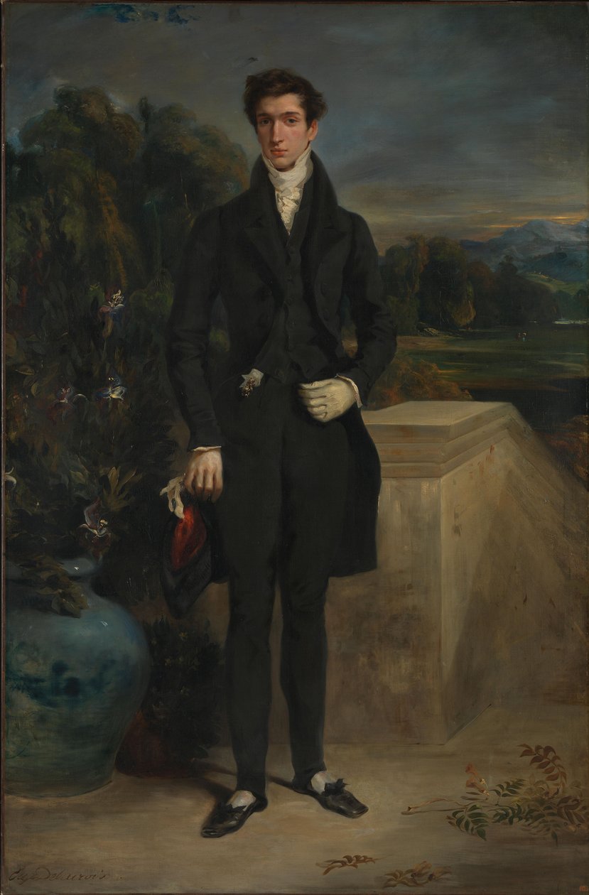 Porträt des Baron Schwiter av Ferdinand Victor Eugene Delacroix
