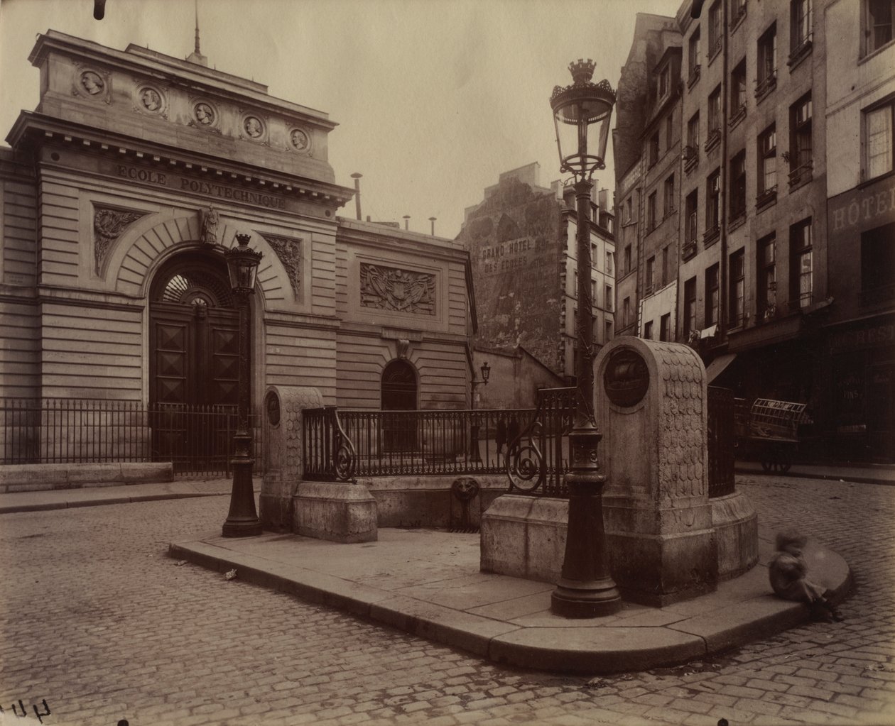 Fontän av Ecole Polytechnique av Eugène Atget
