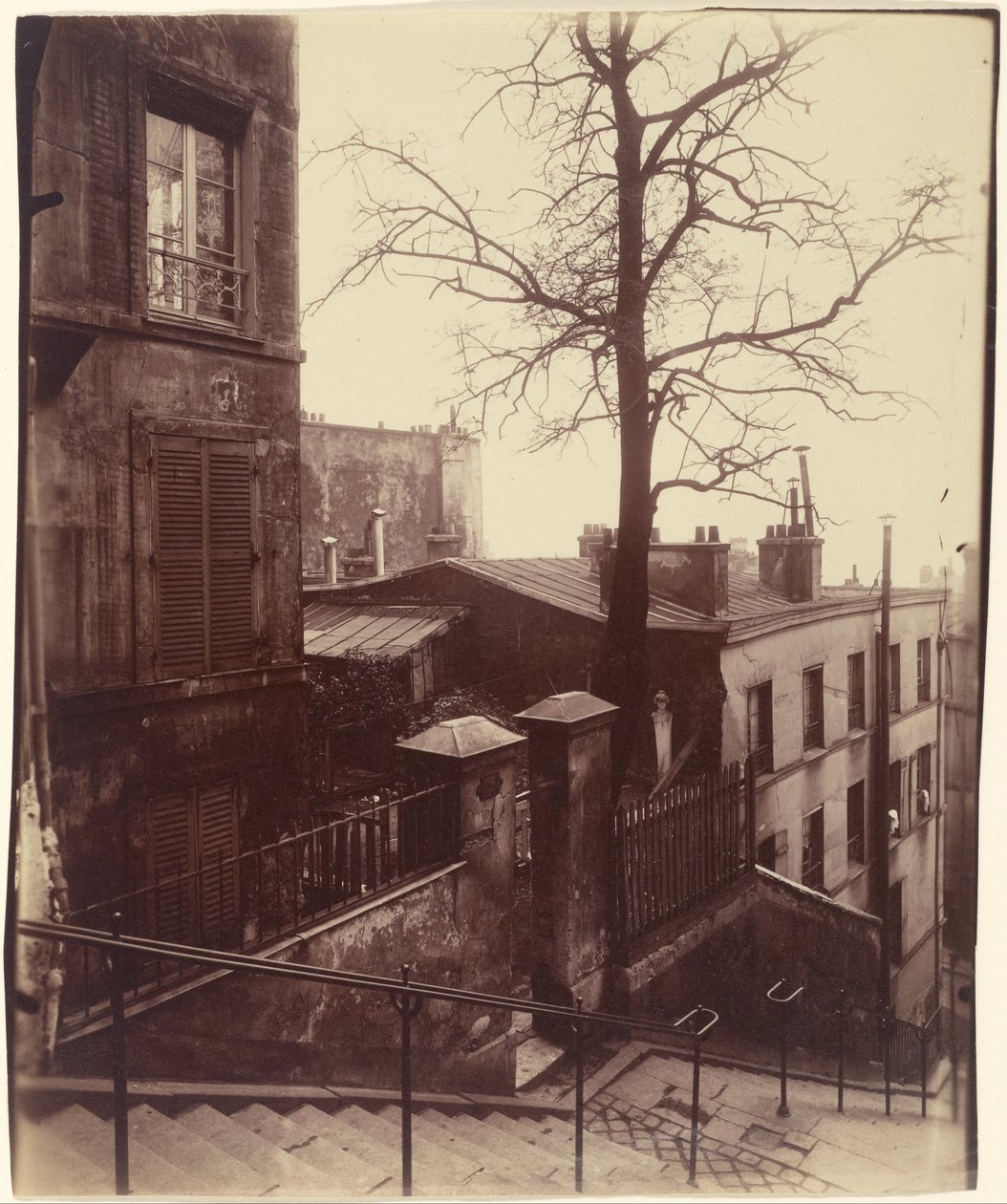 Trappa, Montmartre av Eugène Atget