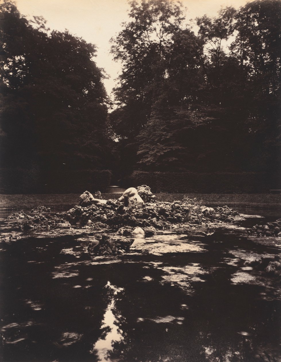 Versailles, Enceladus fontän, 1922-1923. av Eugène Atget