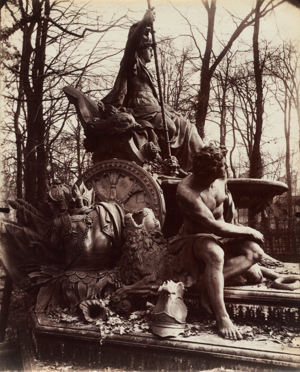 Versailles, det triumferande Frankrikes fontän, 1904. av Eugène Atget