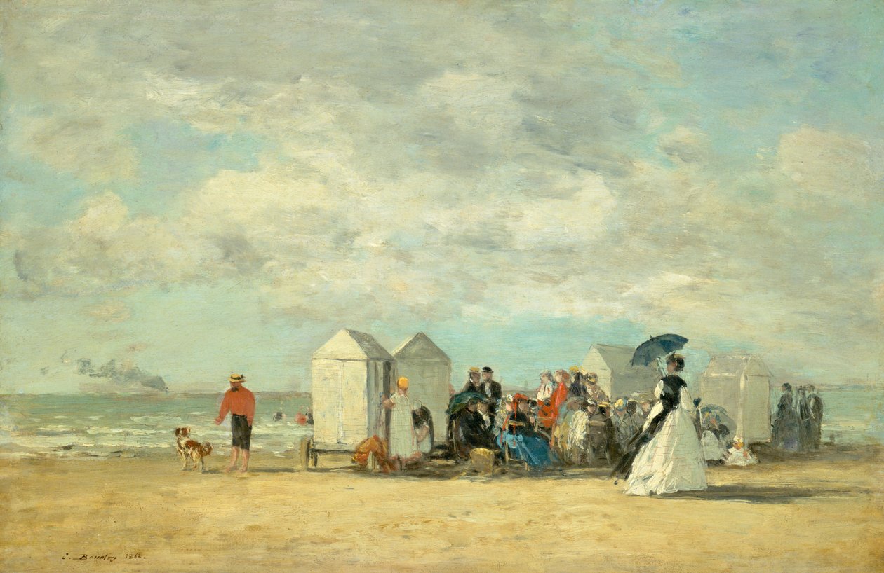 Strandscen av Eugène Boudin
