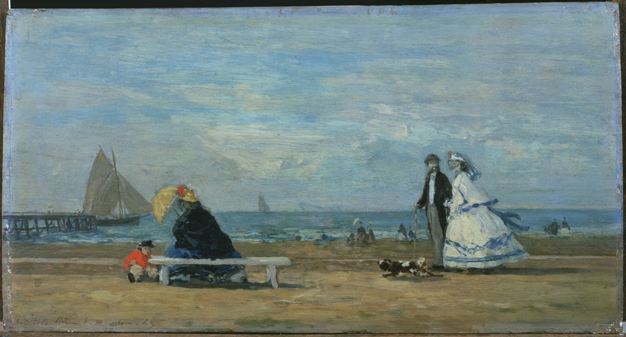 Stranden vid Trouville av Eugene Louis Boudin