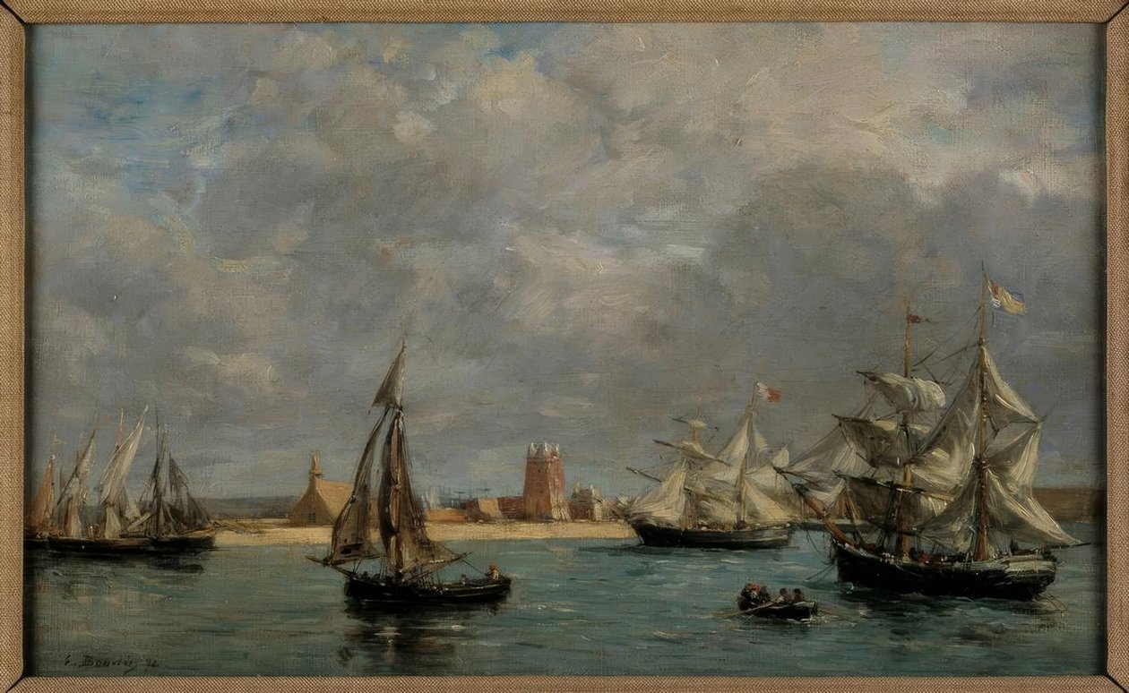 Hamnen i Camaret av Eugene Louis Boudin