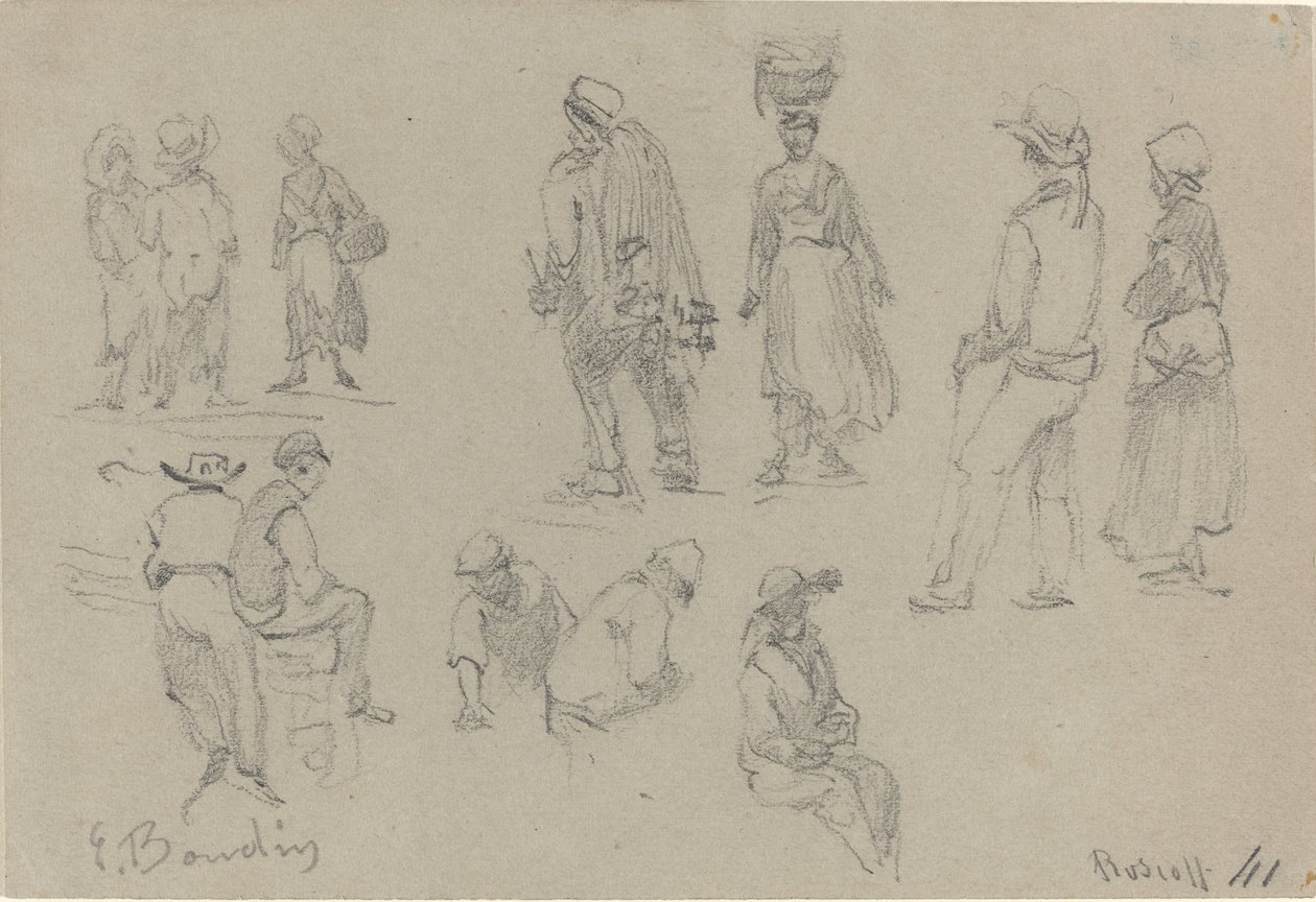 Provinsiella figurer av Eugène Boudin