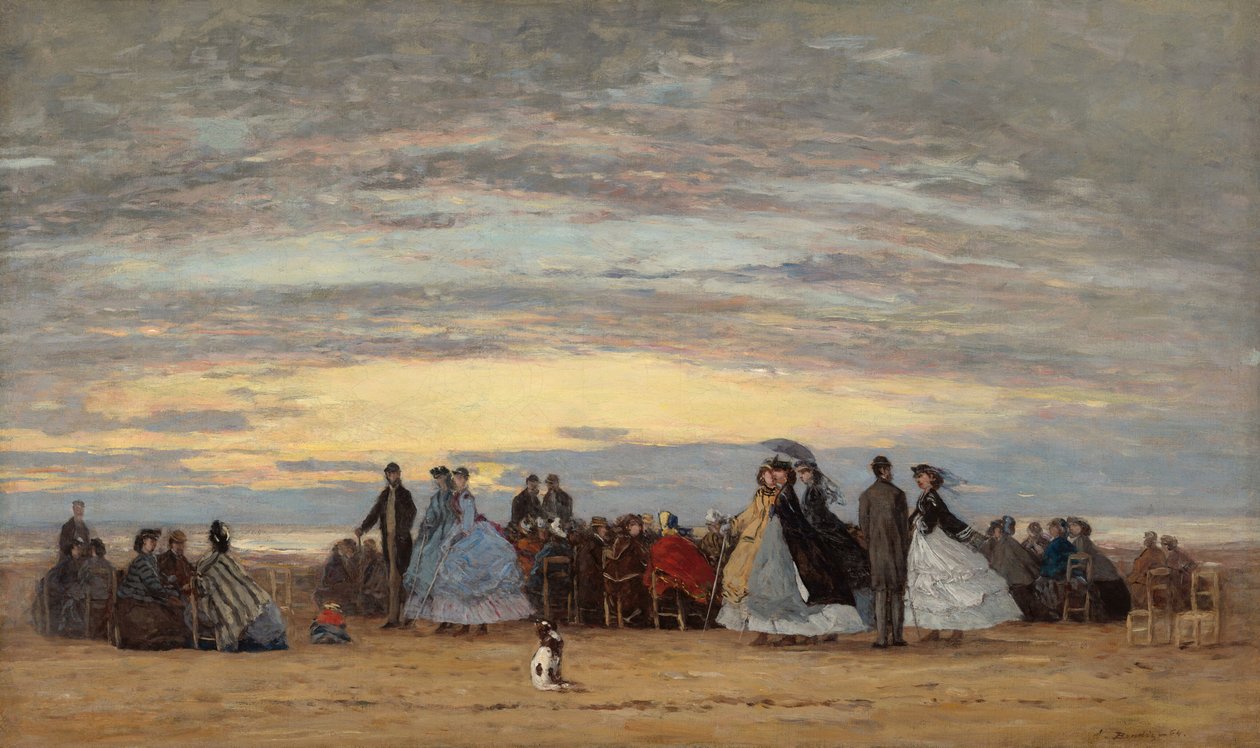 Stranden i Villerville av Eugène Boudin