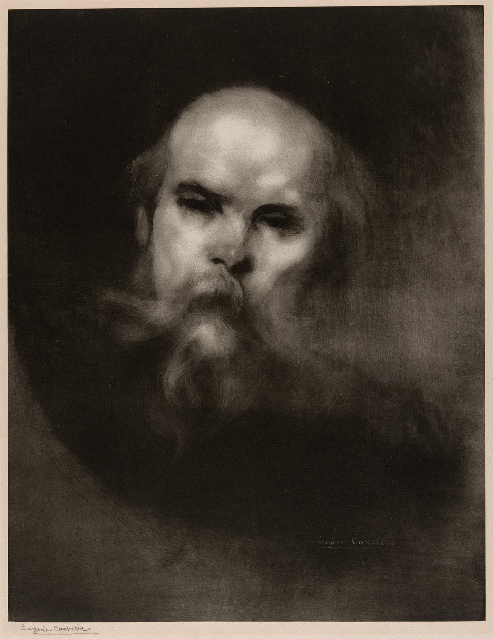 Porträtt av Paul Verlaine av Eugène Carrière