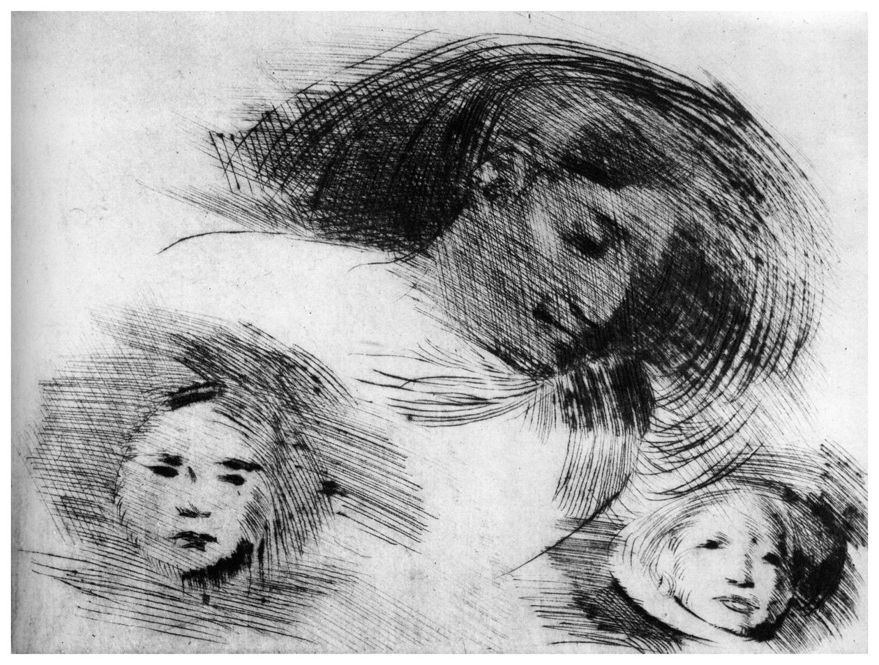 Grov skiss, c1870-1905 1924 av Eugène Carrière