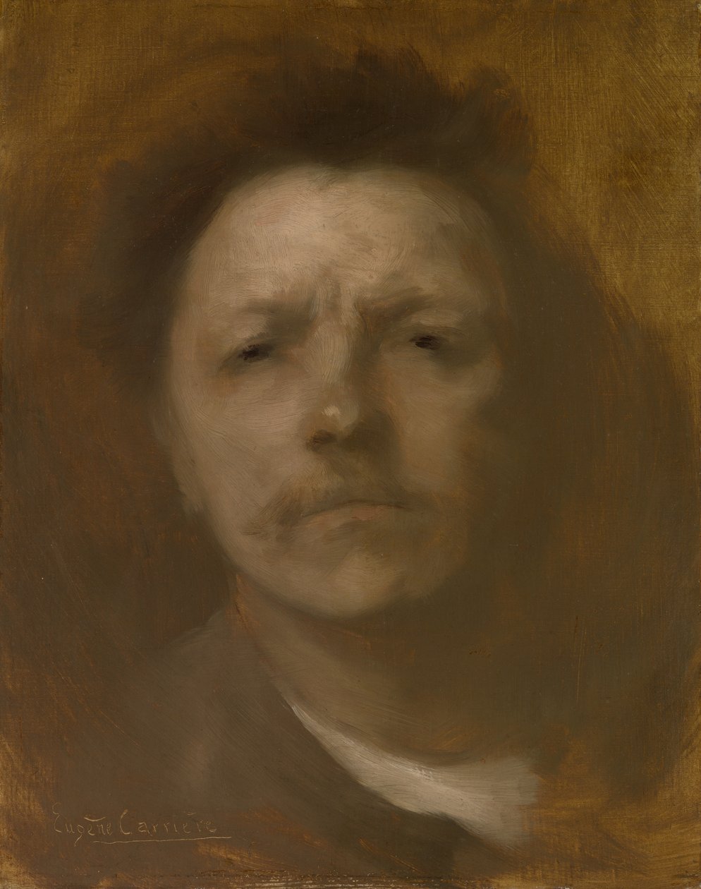 Självporträtt, ca. 1893. av Eugène Carrière