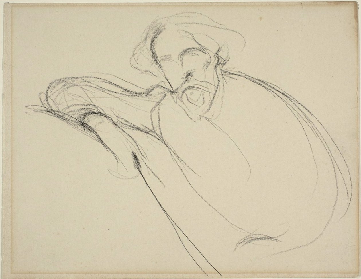 Studie av Alphonse Daudet av Eugène Carrière