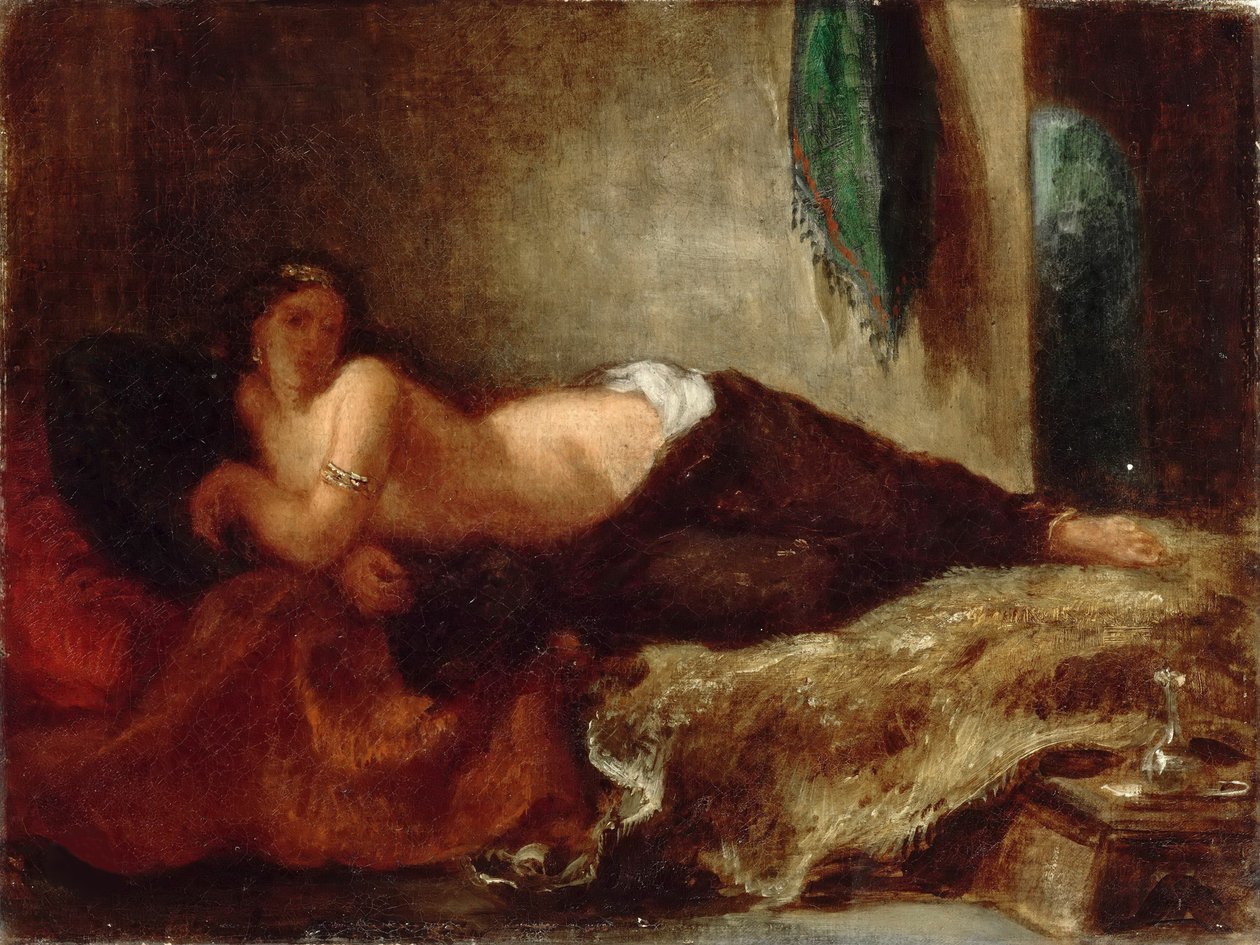 En odalisque, ca. 1849. av Eugène Delacroix