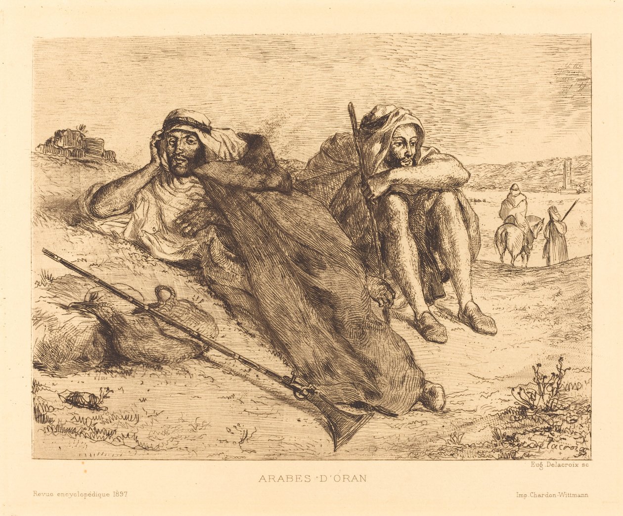 Araber från Oran, 1833. av Eugène Delacroix