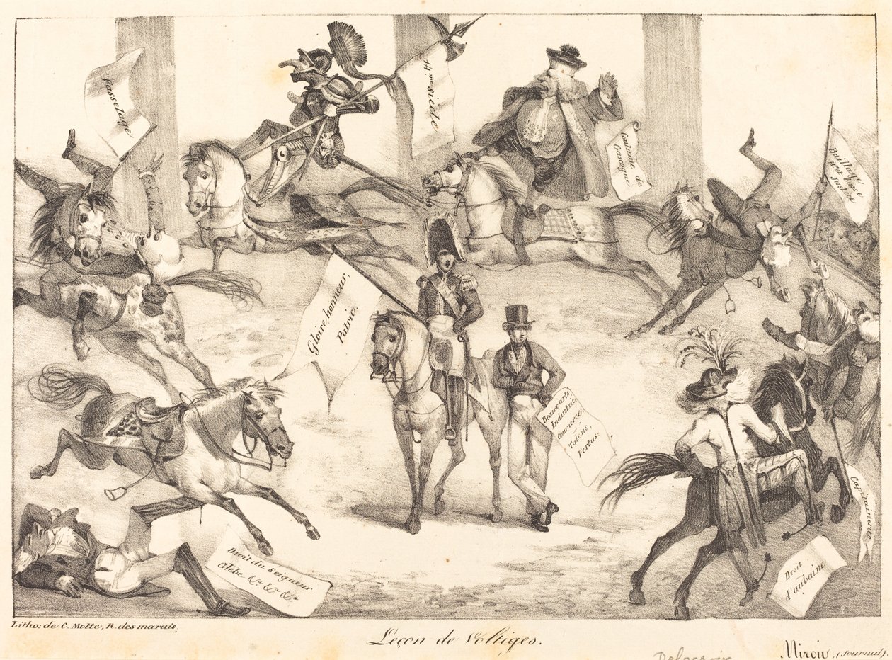 Vaulting-lektion (trickridning) av Eugène Delacroix