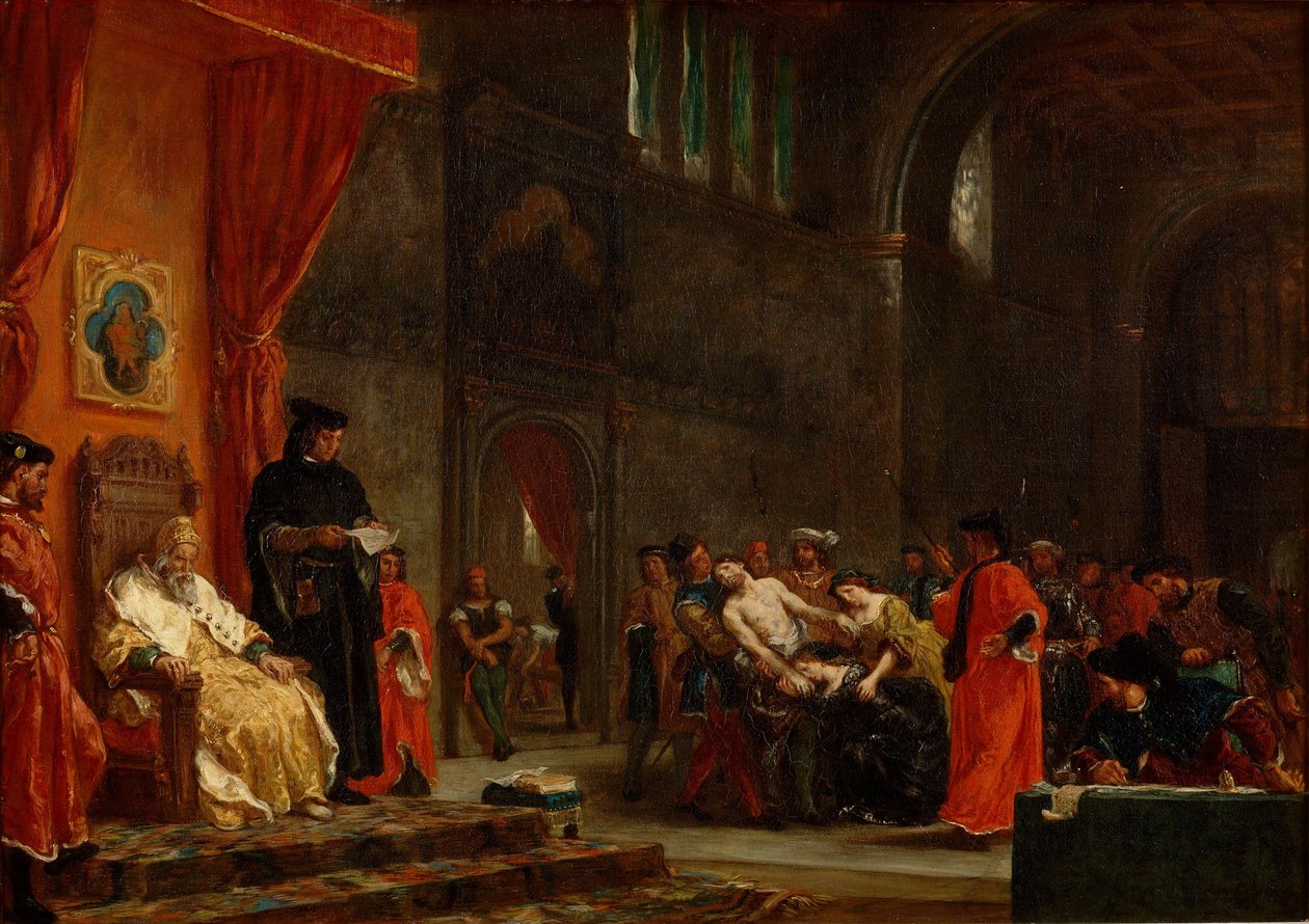 De två Foscari av Eugène Delacroix