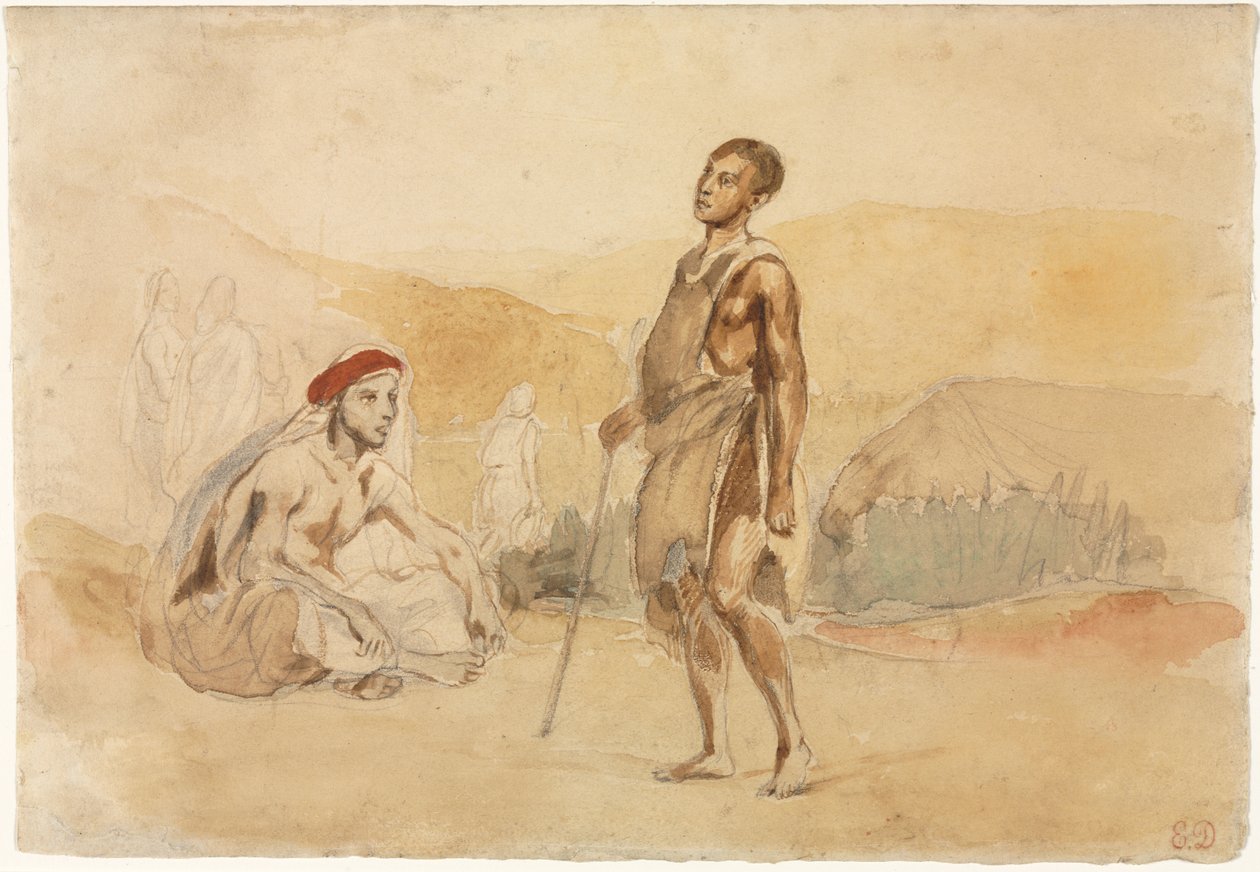 Marockaner på landsbygden av Eugène Delacroix