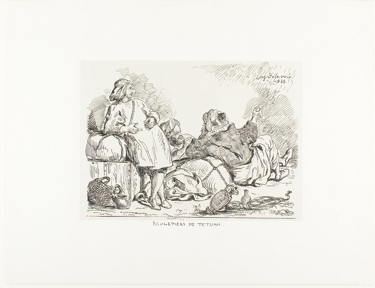 Mulåsnedrivare i Tetuan av Eugène Delacroix