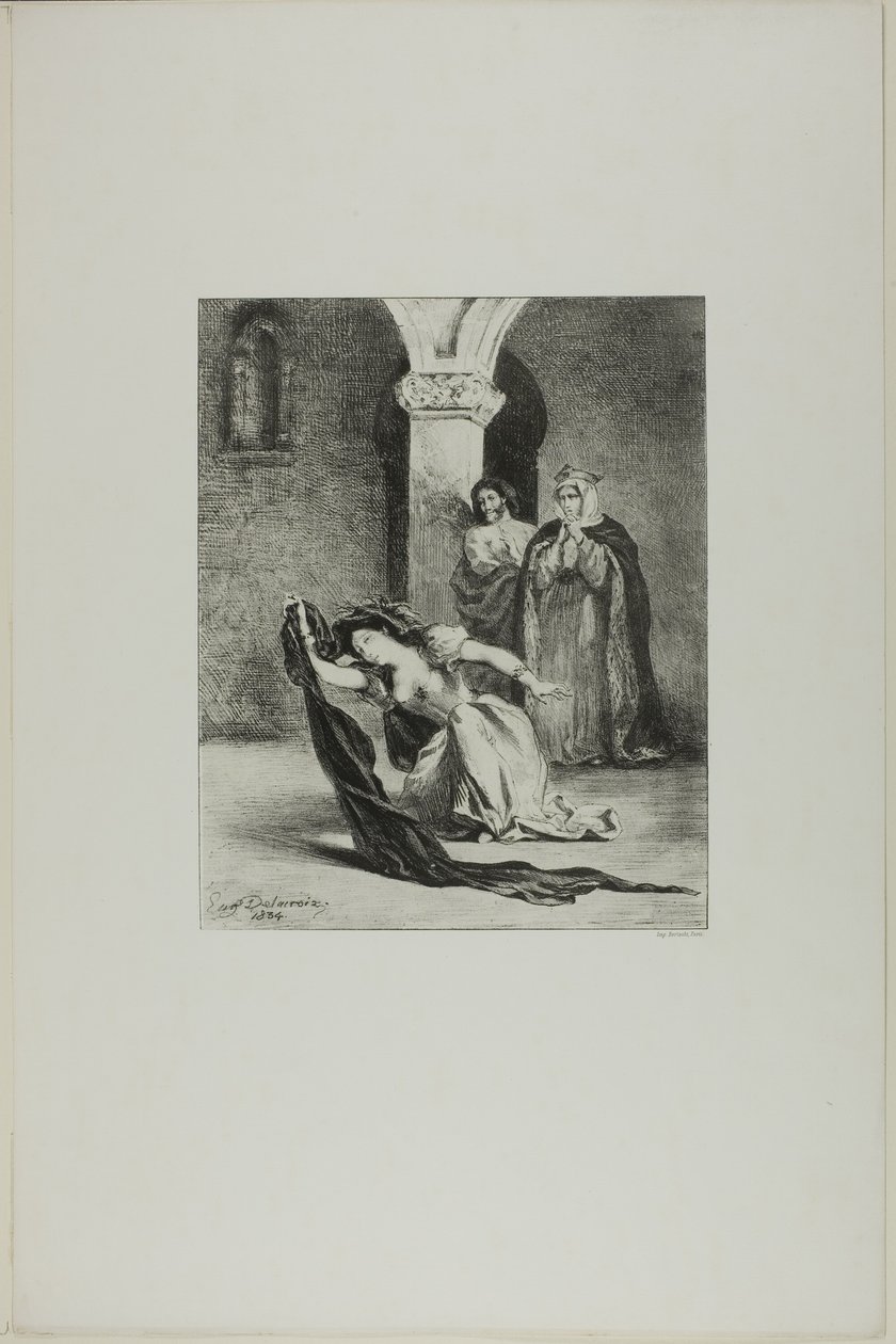 Ofelias sång av Eugène Delacroix