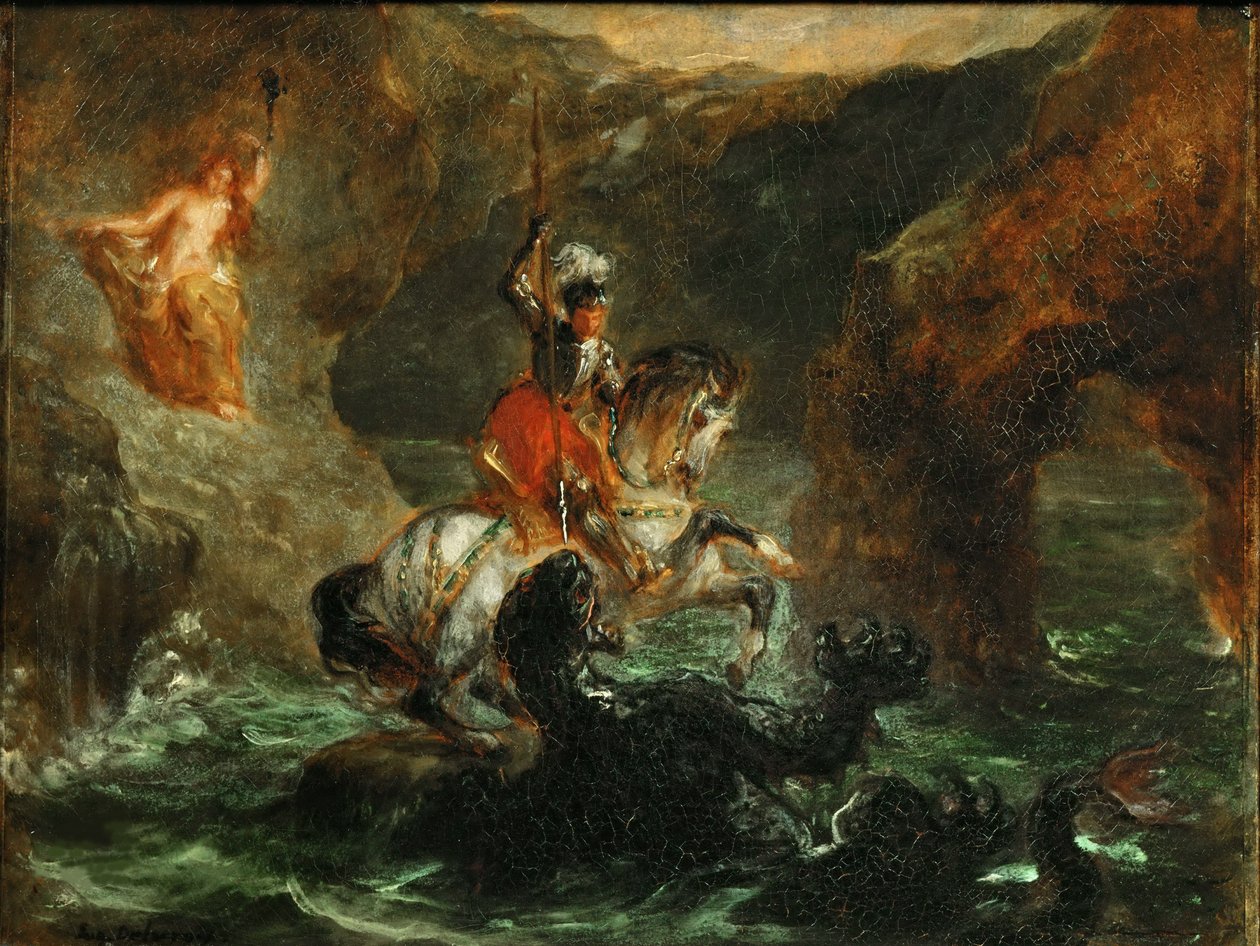 Perseus befriar Andromeda, 1847. av Eugène Delacroix
