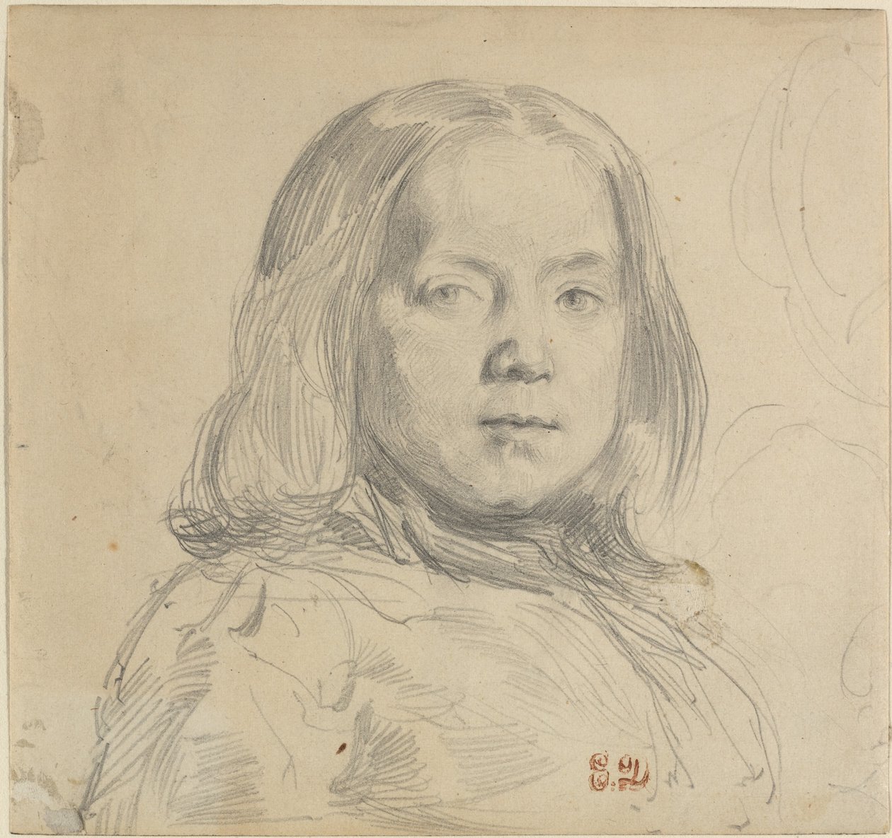 Porträtt av ett barn av Eugène Delacroix