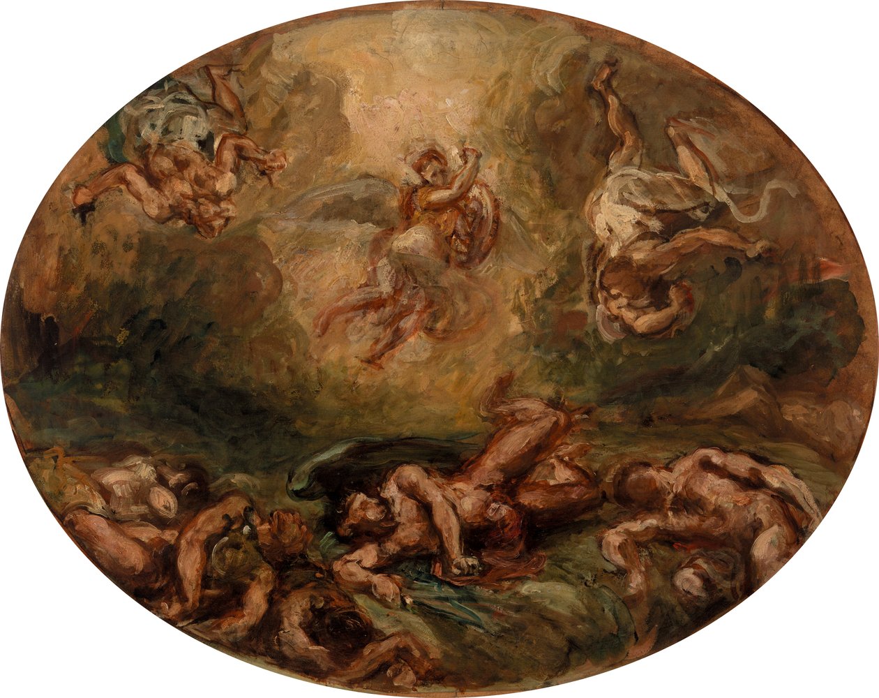 Saint Michael besegrar djävulen av Eugène Delacroix