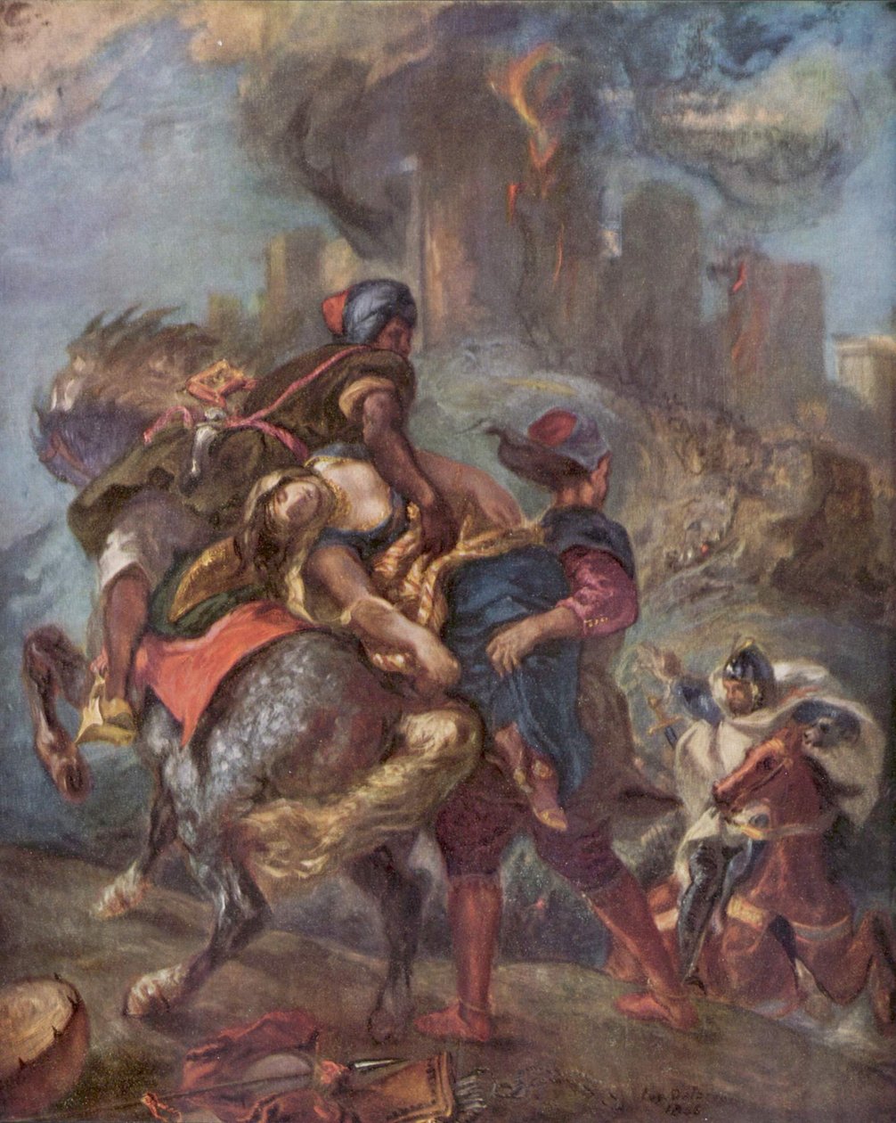Bortförandet av Rebecca av Eugène Delacroix